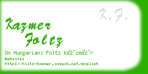 kazmer foltz business card